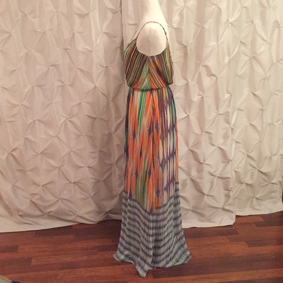 SOLD - Fable Maxi Dress Multicolored Sz S 100% - Picture 5 of 8